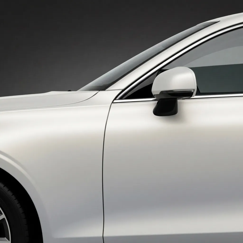 Car painted Pearl White in AutoMod