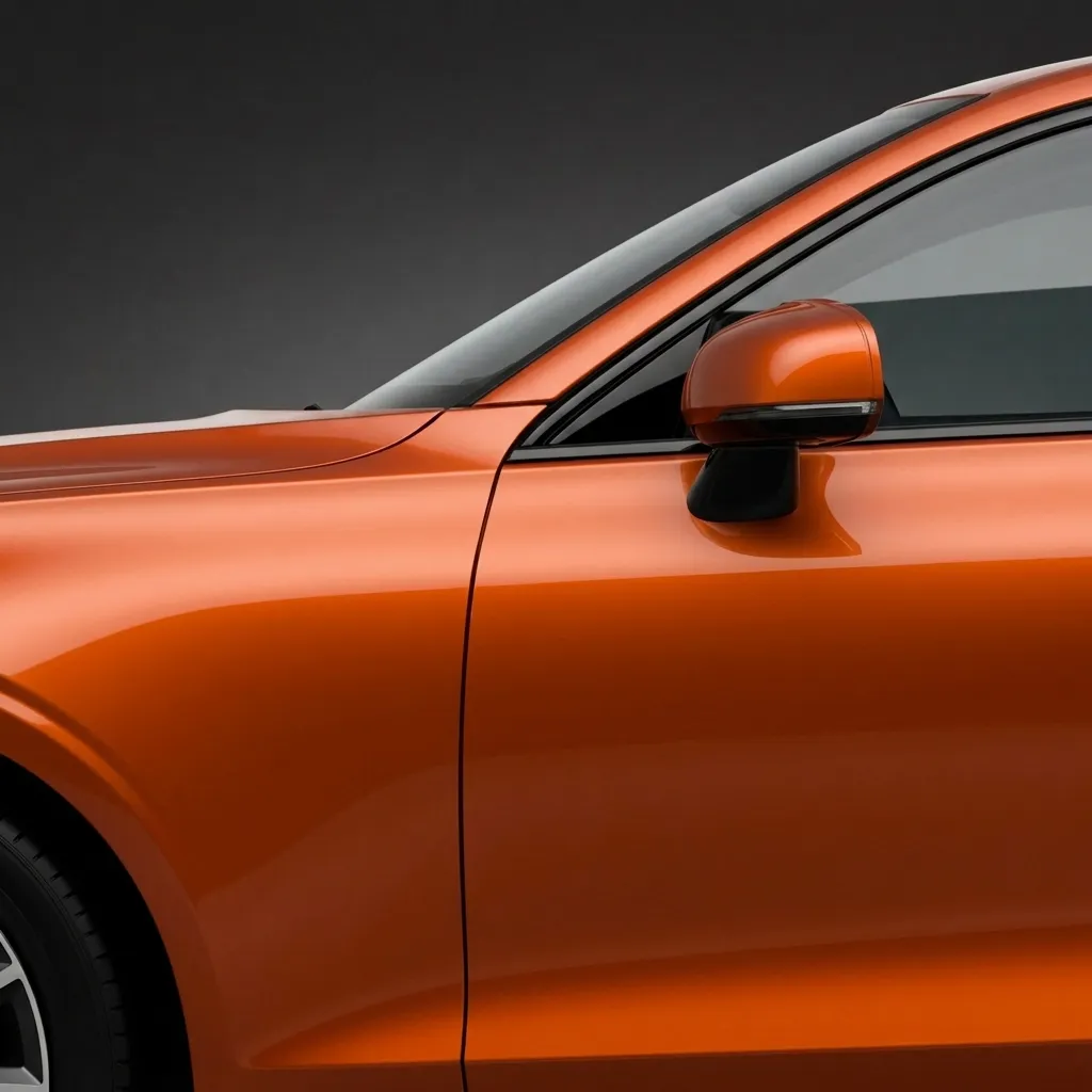 Car painted Sunset Orange in AutoMod